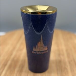Walt Disney World 50th Anniversary Corkcicle Sparkle Blue Tumbler.